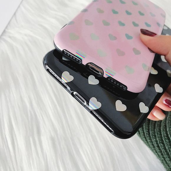 NEW 7/8/7+/8+ iPhone Laser Glossyheart case - Picture 2 of 6